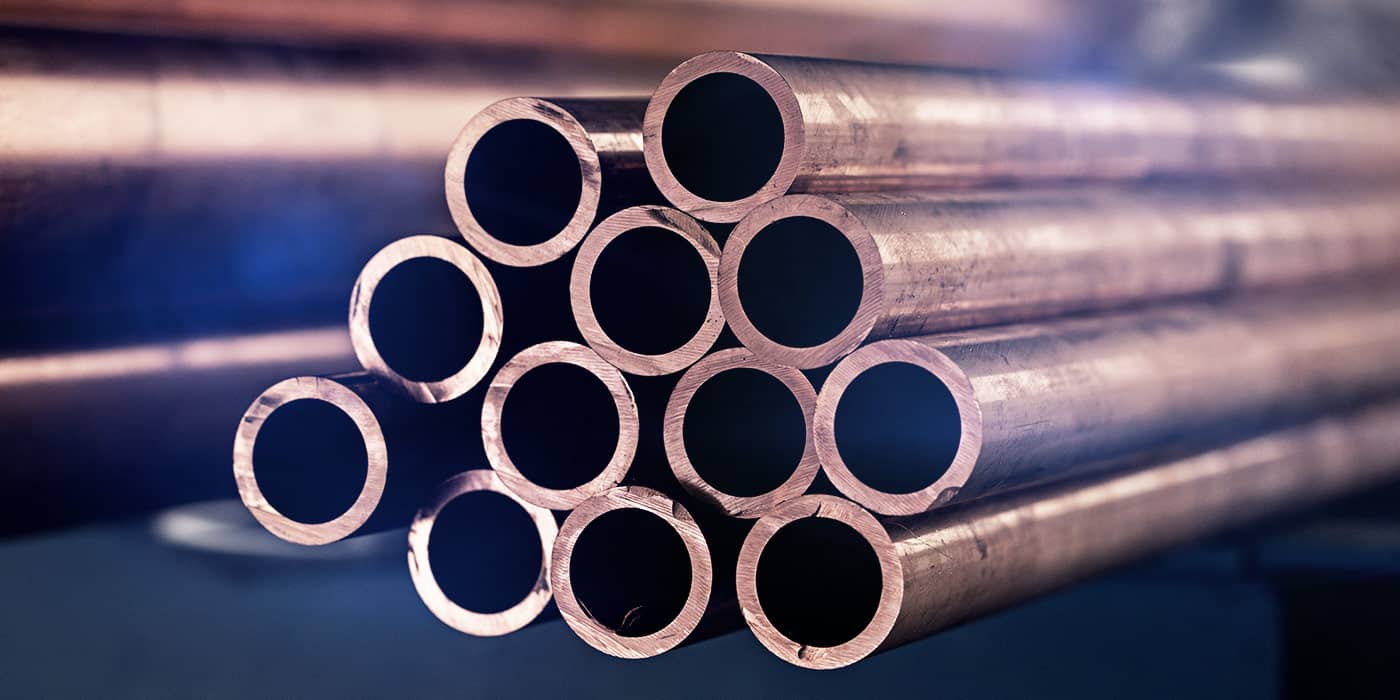 Copper tubes with open ends; contextual catalogue image